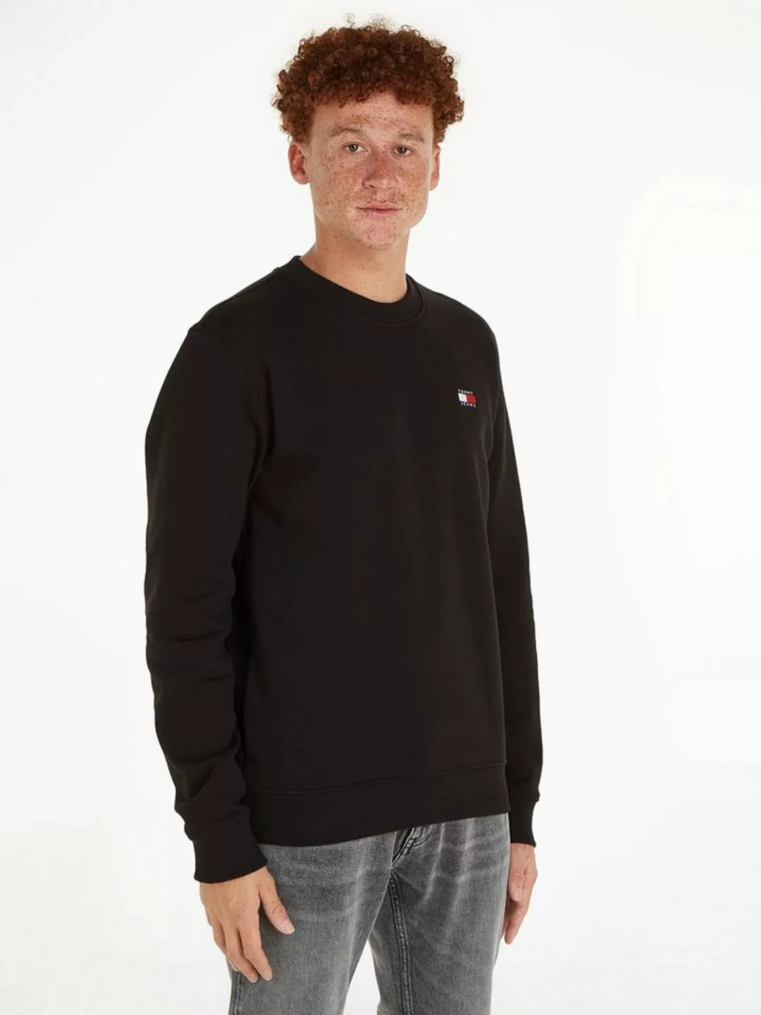 Tommy Jeans Sweatshirt TJM REG BADGE CREW EXT mit Rundhalsausschnitt günstig online kaufen