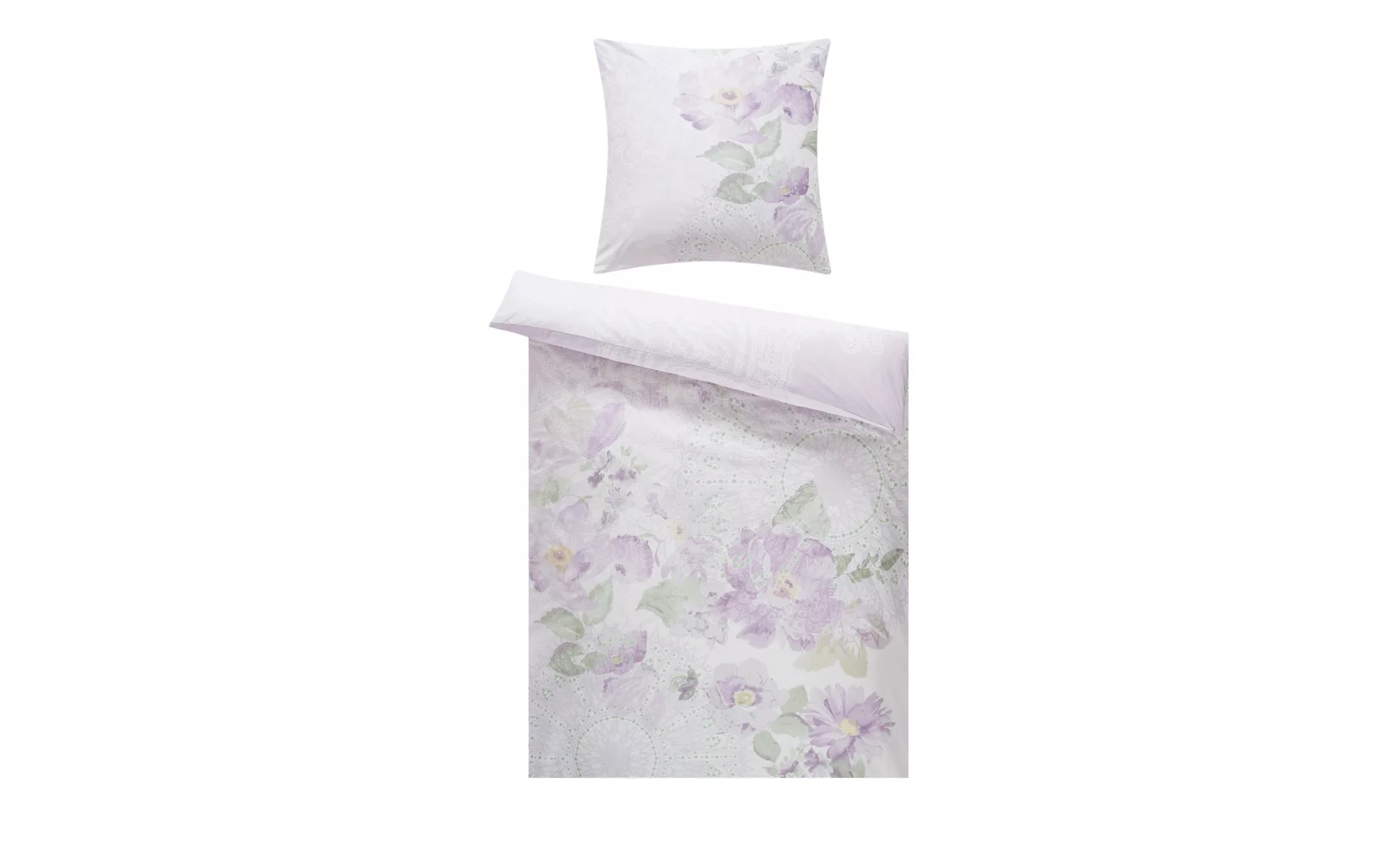 AURO Satin Bettwäsche  Mandala - lila/violett - 100% Baumwolle - 135 cm - B günstig online kaufen