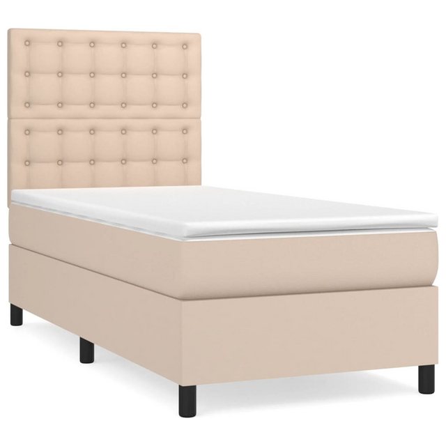 vidaXL Boxspringbett Bett Boxspringbett mit Matratze Kunstleder (90 x 200 c günstig online kaufen