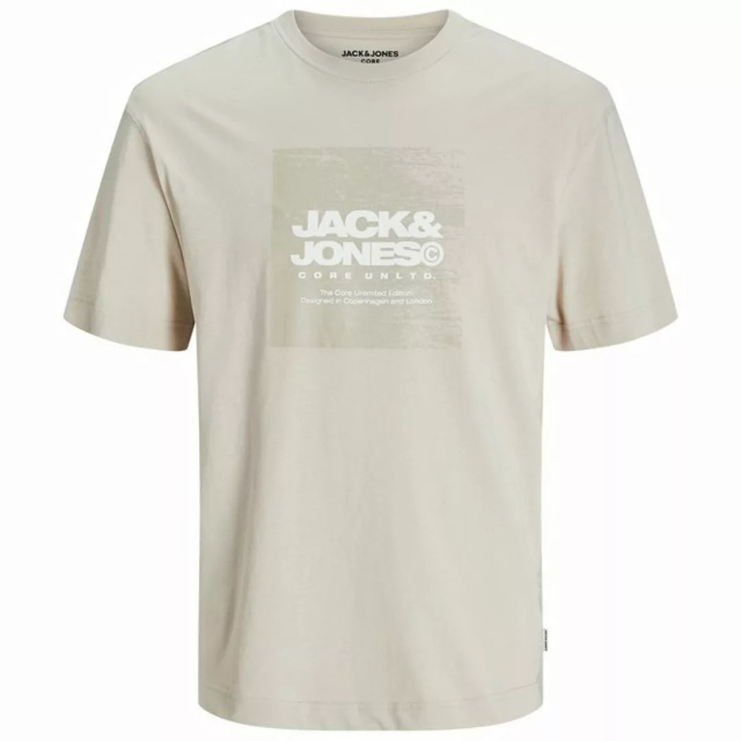 Jack & Jones Rundhalsshirt Jack&Jones XXL T-Shirt beige Logo-Frontprint JCO günstig online kaufen