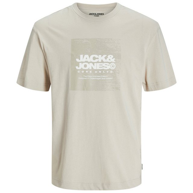 Jack & Jones Rundhalsshirt Jack&Jones XXL T-Shirt beige Logo-Frontprint JCO günstig online kaufen