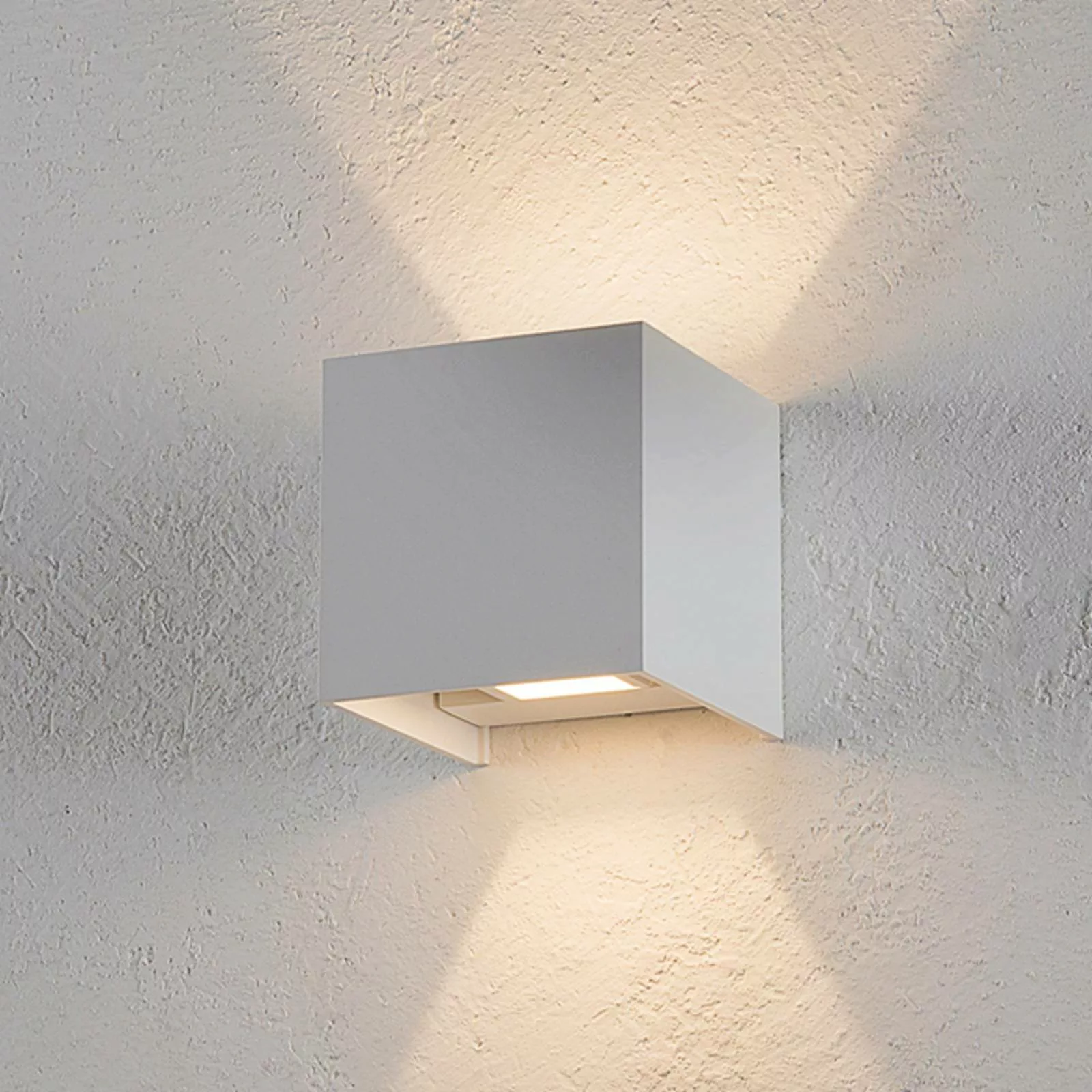 Helestra - Siri 44 LED Außenwandleuchte - weiß/matt/BxHxT 10x10x10cm/3000K/ günstig online kaufen