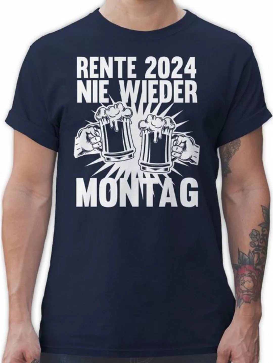 Shirtracer T-Shirt Rente 2024 Nie wieder Montag Rentner Rente günstig online kaufen