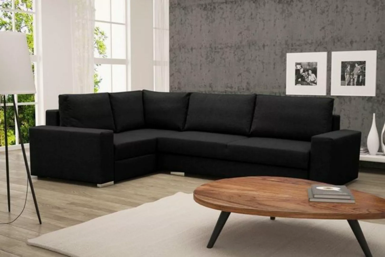 JVmoebel Ecksofa Schlafsofa Eck Sofa Couch Polster Eck Garnitur Sofas Schla günstig online kaufen