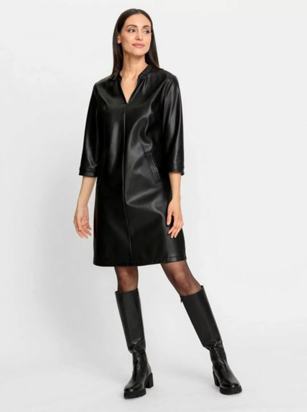 heine Etuikleid Lederimitat-Kleid günstig online kaufen