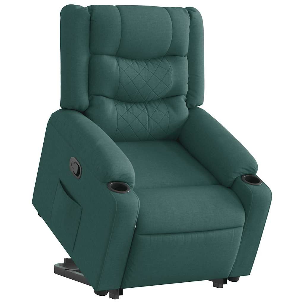 vidaXL Sessel Relaxsessel mit Aufstehhilfe Dunkelgrün günstig online kaufen
