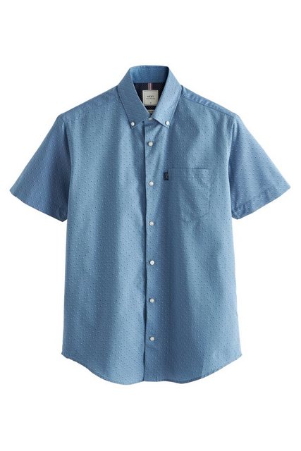 Next Kurzarmhemd Bügelleichtes Regular Fit Button-down-Oxfordhemd (1-tlg) günstig online kaufen