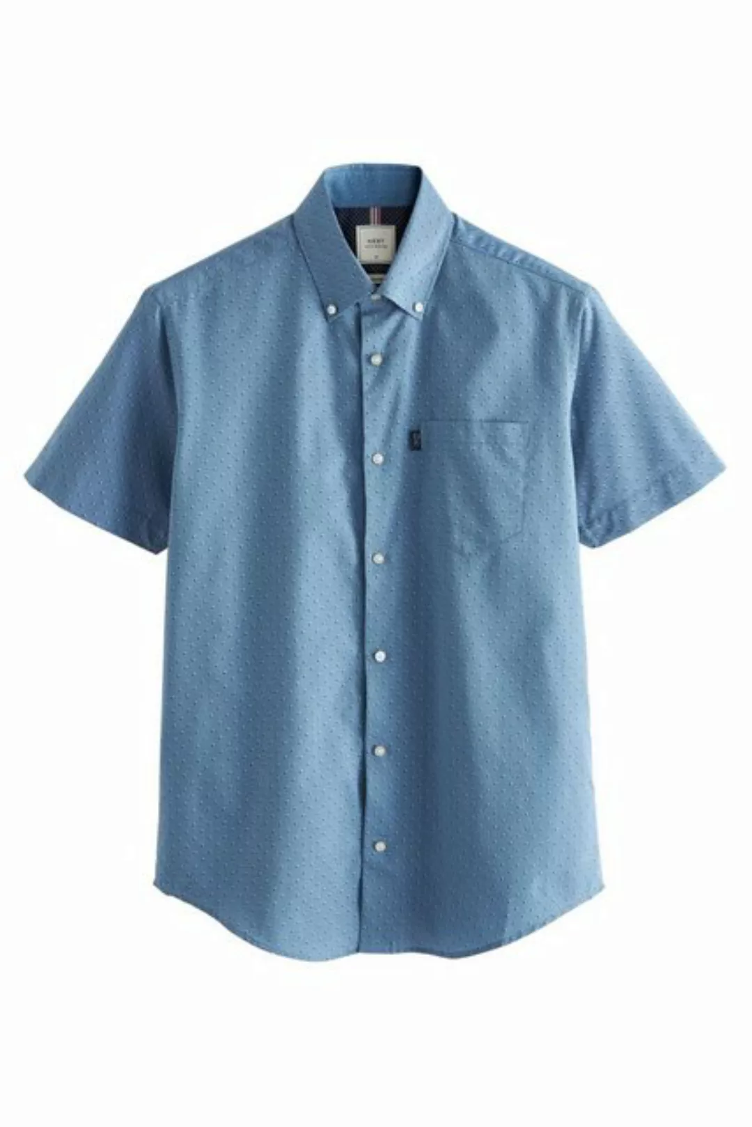 Next Kurzarmhemd Bügelleichtes Regular Fit Button-down-Oxfordhemd (1-tlg) günstig online kaufen