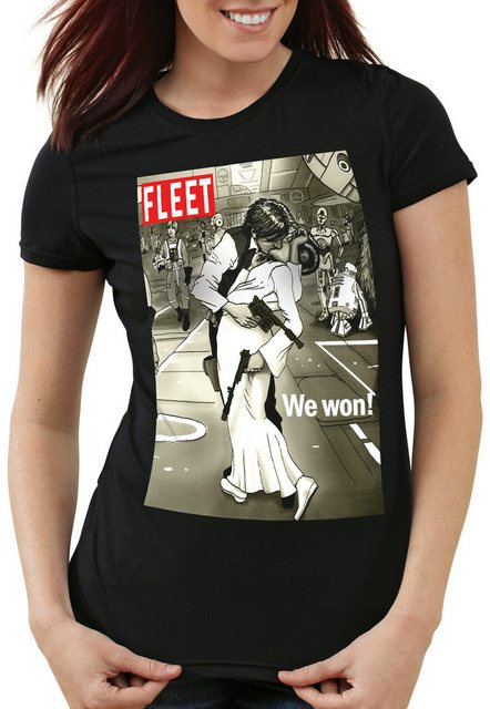 style3 T-Shirt We won han leia vintage kiss rebellen star krieg wars der st günstig online kaufen