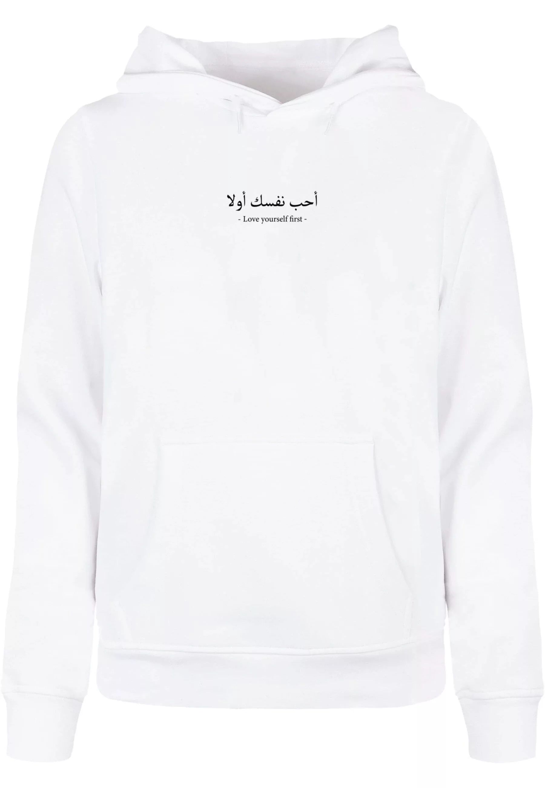 Merchcode Kapuzenpullover "Merchcode Damen Ladies Love Yourself First Basic günstig online kaufen