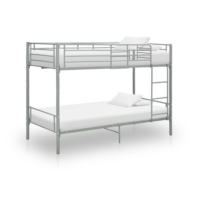 vidaXL Etagenbett Etagenbett Grau Metall 90200 cm Bett Bettrahmen Bettgeste günstig online kaufen