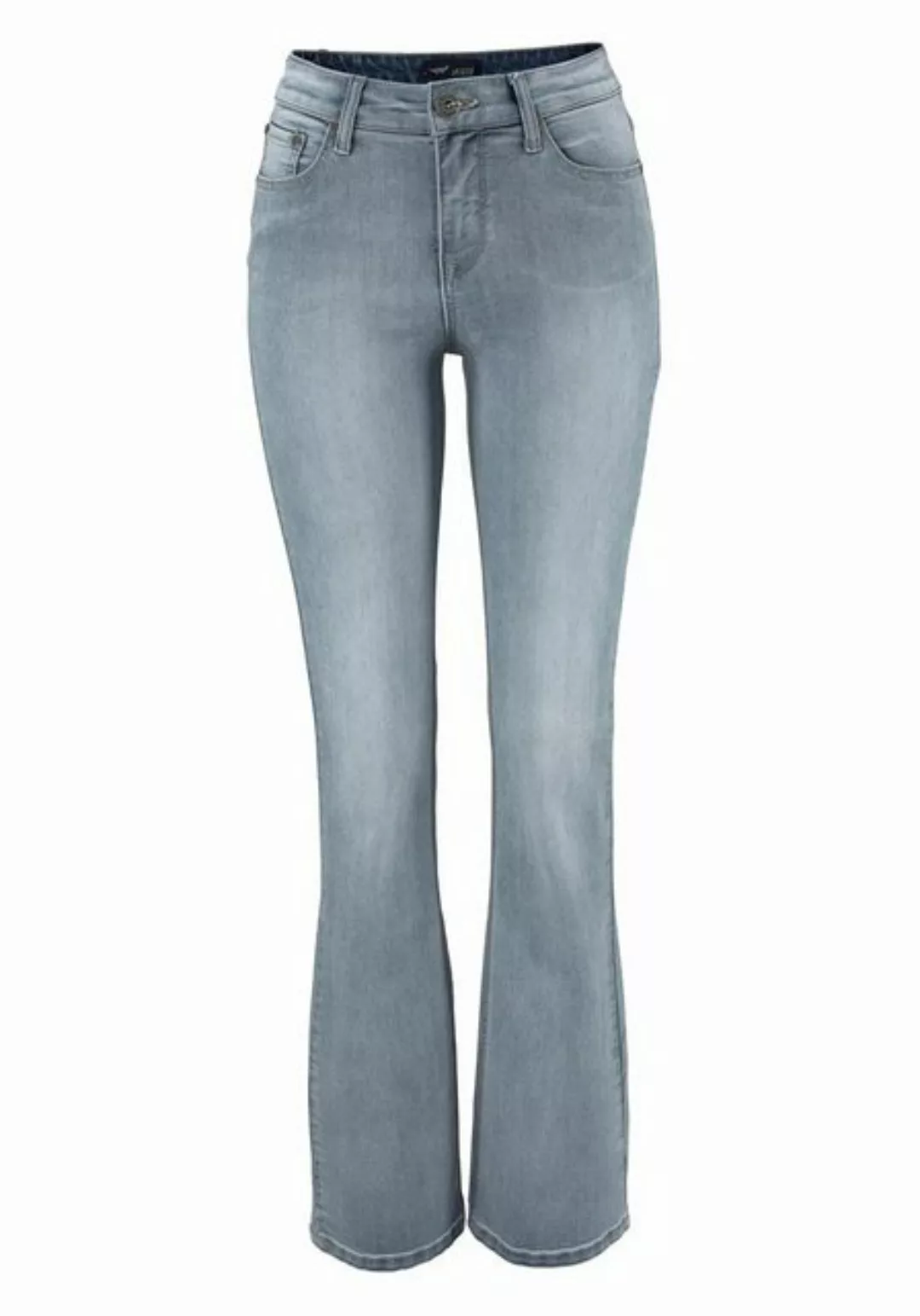 Arizona Bootcut-Jeans Shaping elastische Passform, Bootcut-Beinform, Used-W günstig online kaufen