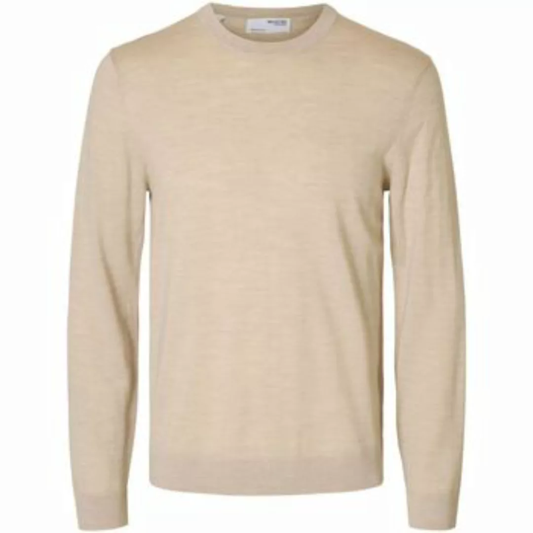 Selected  Pullover 16094647 TRAY MERINO CREW-OATMEAL günstig online kaufen