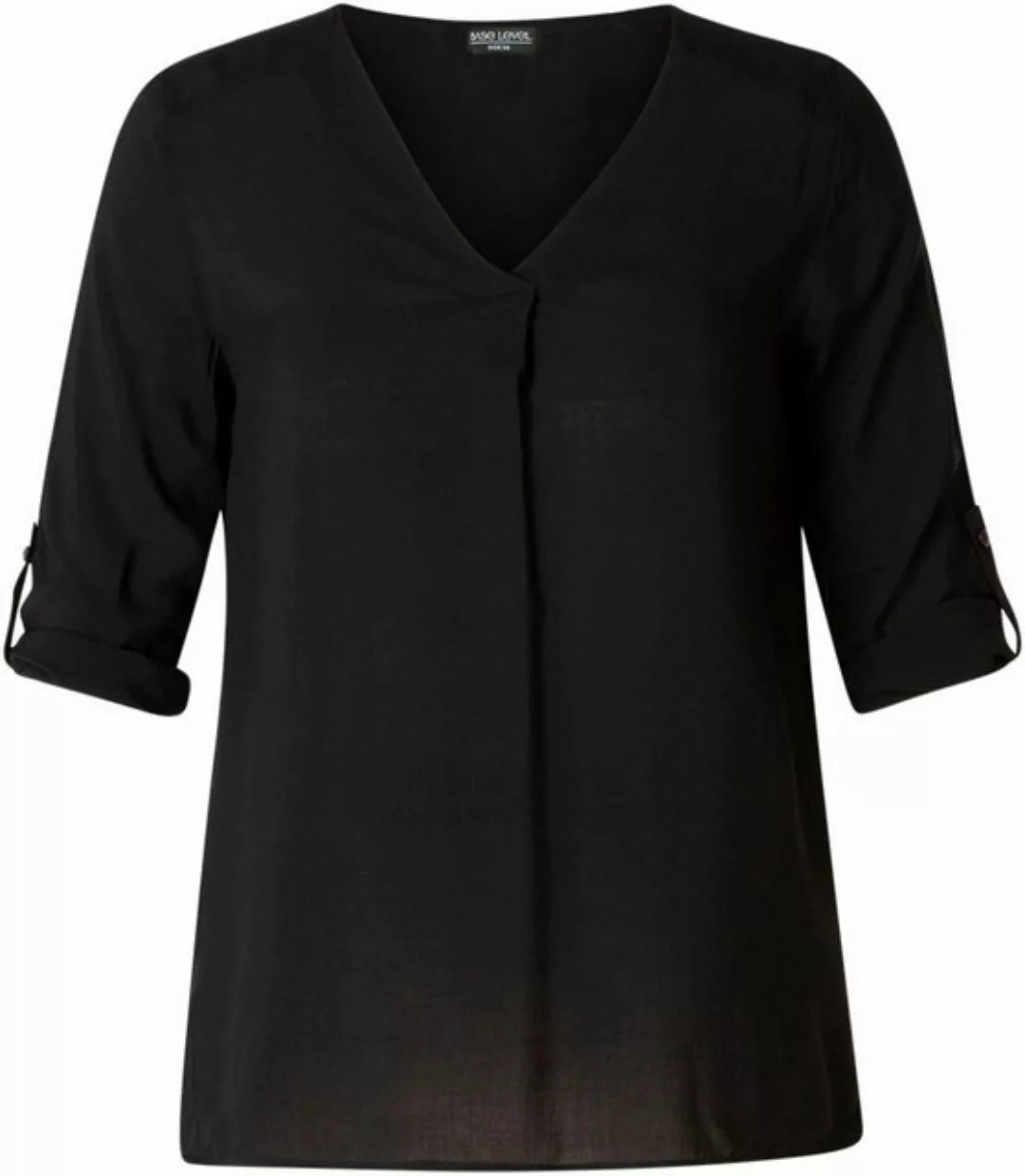 Base Level Klassische Bluse mit Ärmelumschlag günstig online kaufen