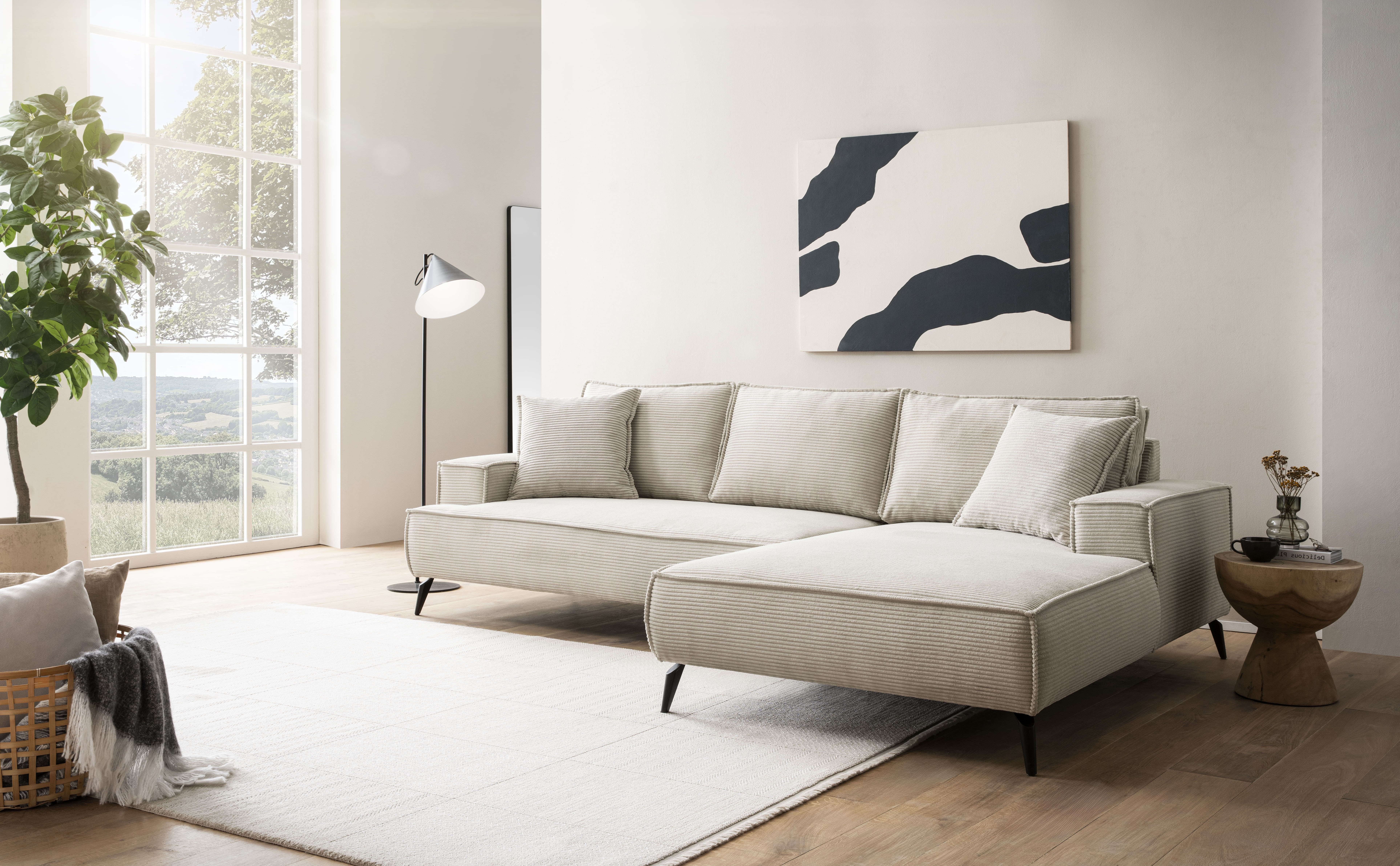 andas Ecksofa »TVINNU, L-Form in Cord, Sofa«, wahlweise Recamiere rechts/li günstig online kaufen