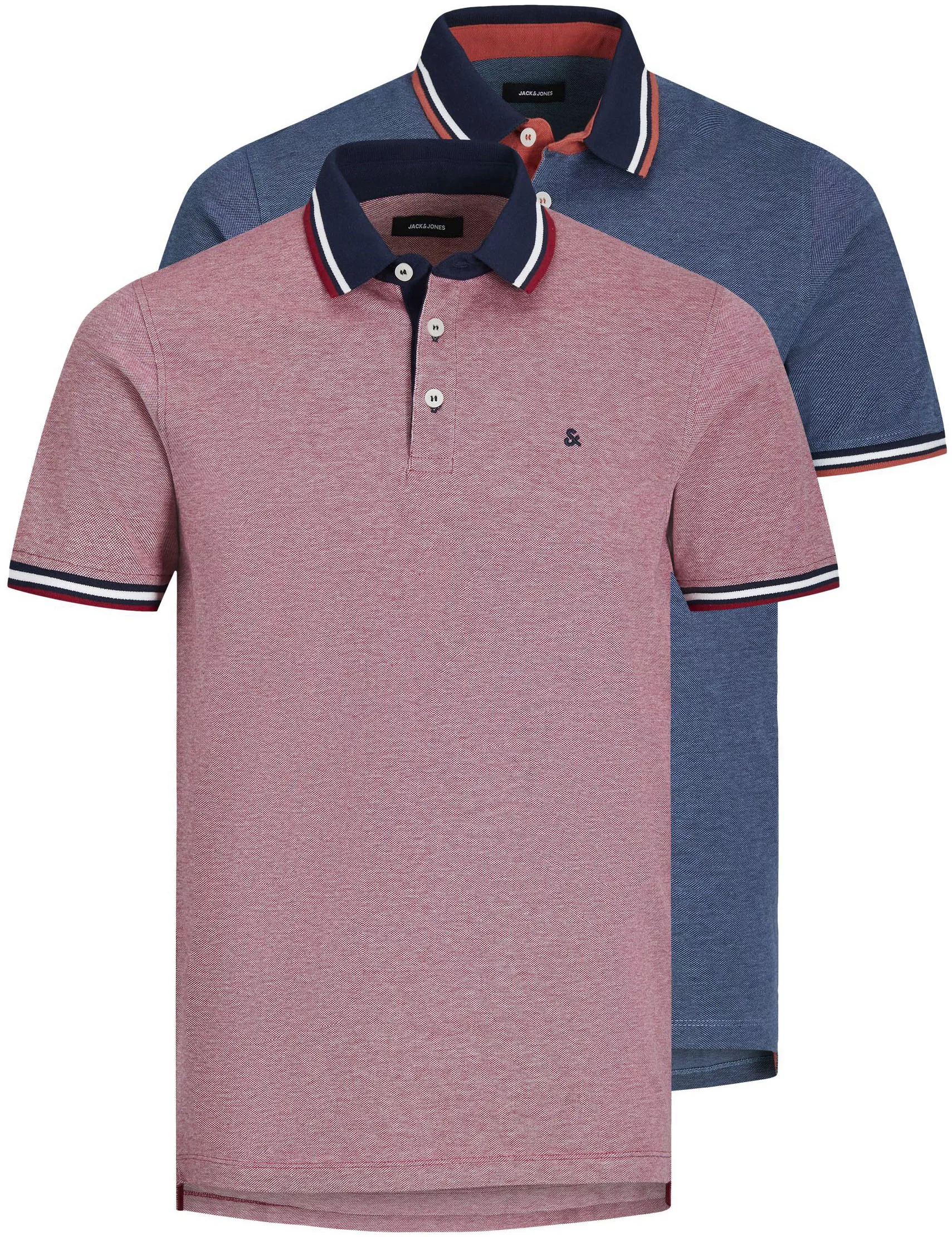 Jack & Jones Herren Poloshirt JJEPAULOS - 2er Pack - Slim Fit günstig online kaufen