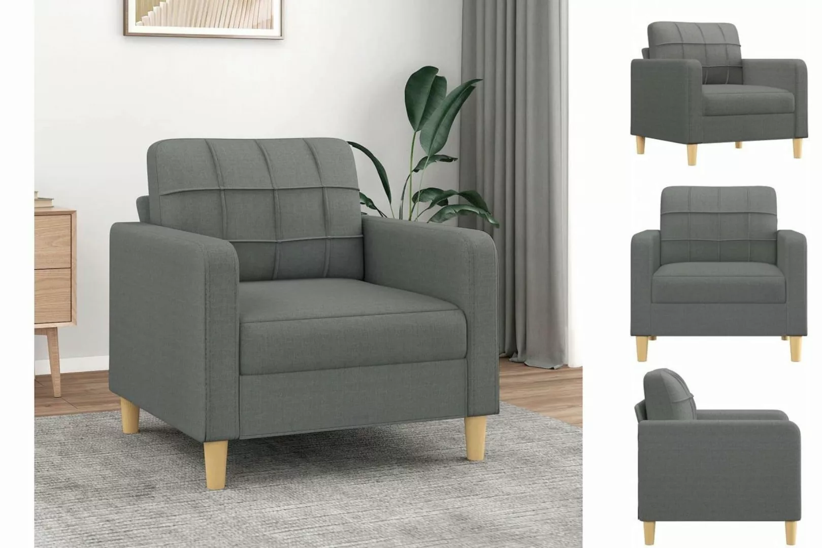 vidaXL Sofa Sofasessel Couch Dunkelgrau 60 cm Stoff günstig online kaufen