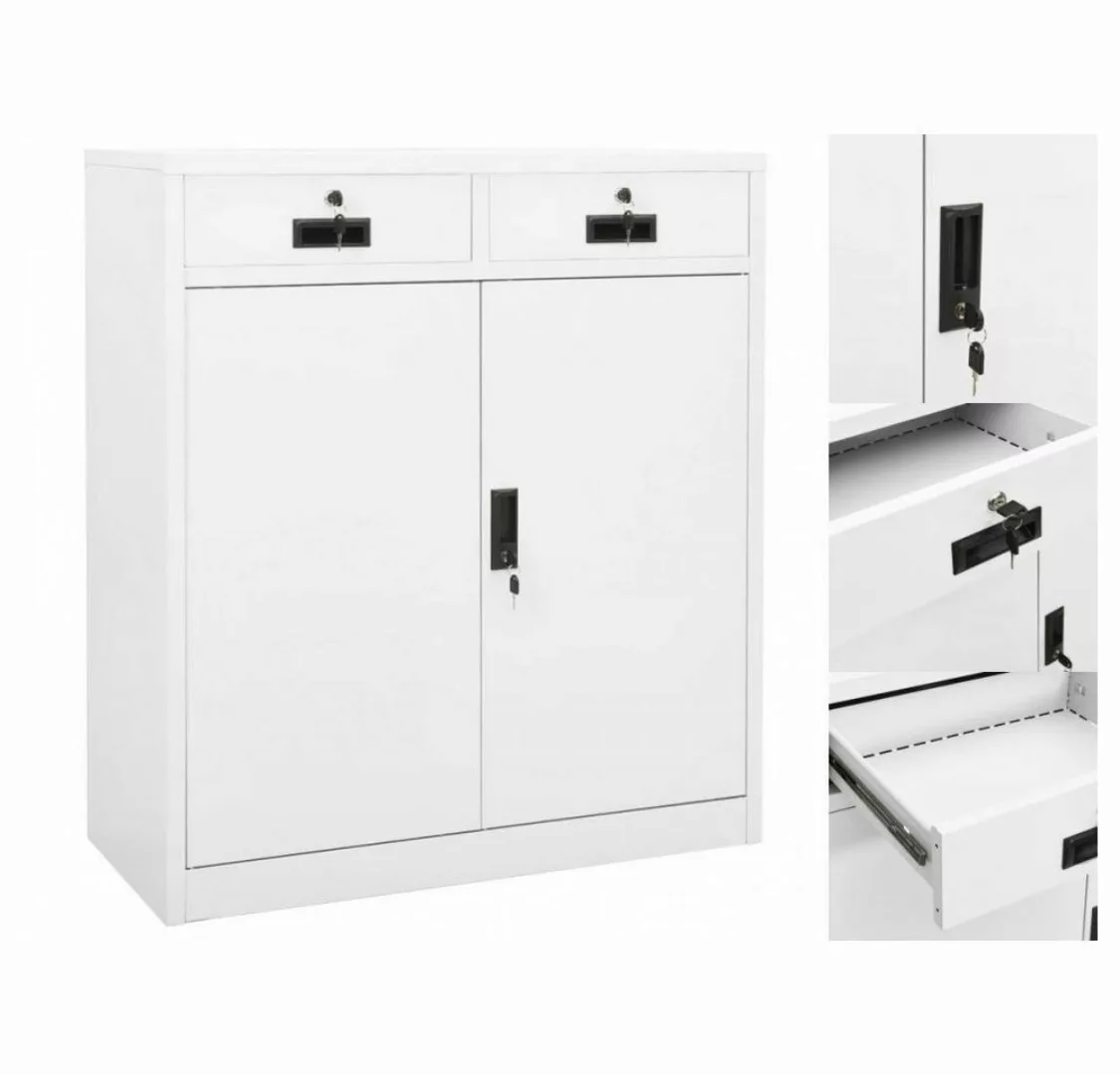 vidaXL Aktenschrank Büroschrank Weiß 90x40x102 cm Stahl günstig online kaufen