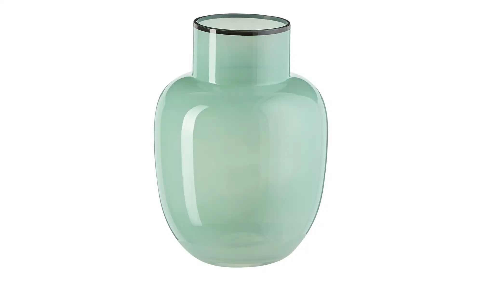 HOME STORY Vase   ¦ grün ¦ Glas ¦ Maße (cm): H: 25  Ø: 18 Accessoires > Vas günstig online kaufen