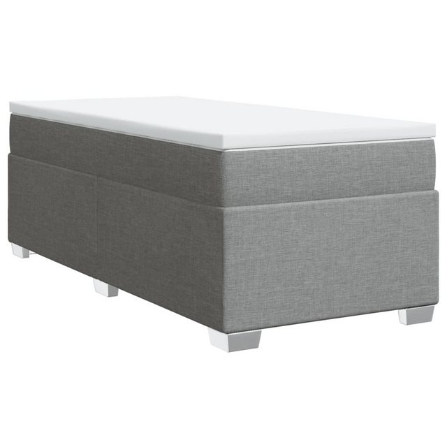 vidaXL Boxspringbett, Boxspringbett mit Matratze Hellgrau 80x200 cm Stoff günstig online kaufen