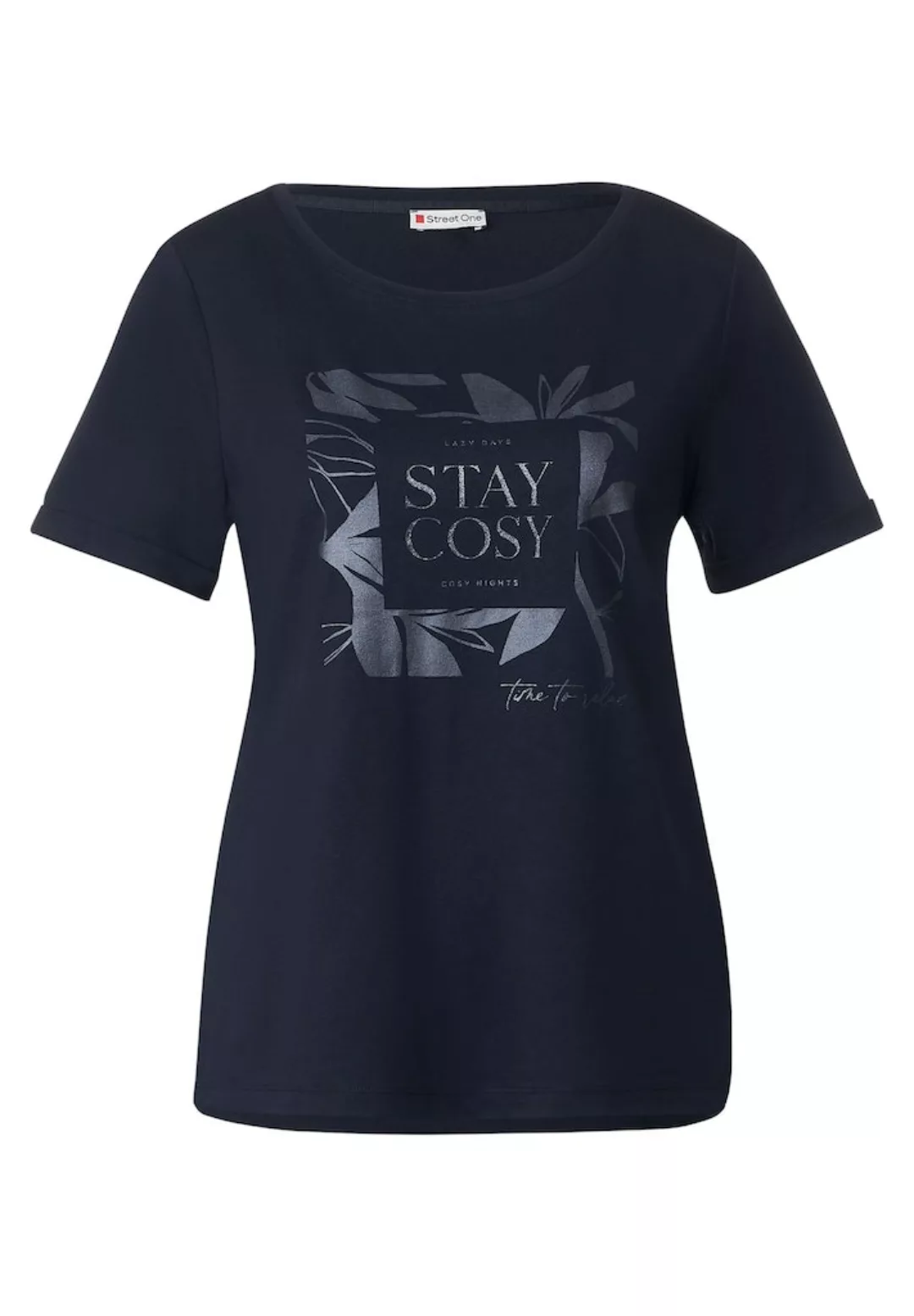STREET ONE T-Shirt, mit Wording und Print günstig online kaufen