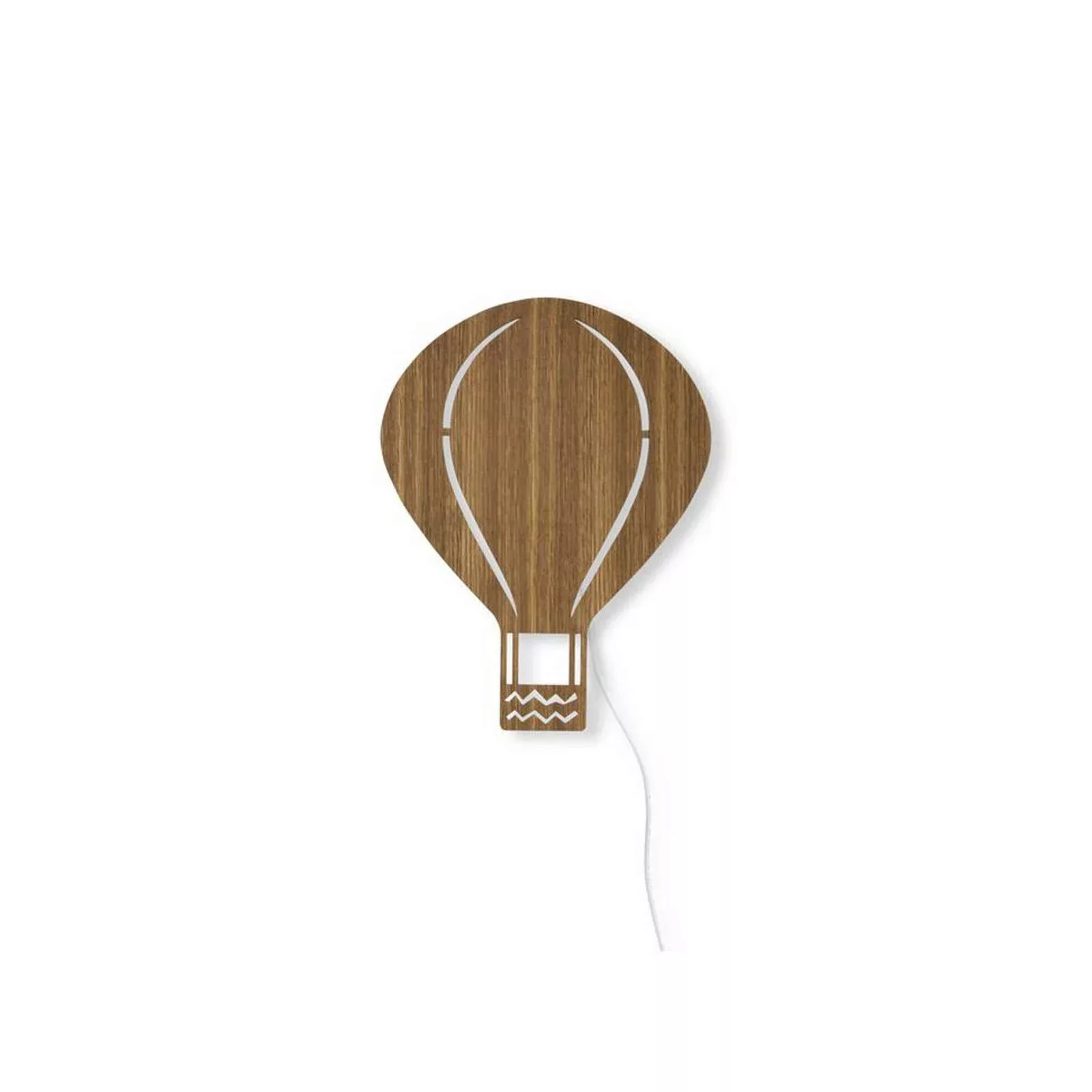 ferm LIVING - Air Balloon Wandleuchte - eiche/geräuchert/BxH 26,5x34,5cm günstig online kaufen
