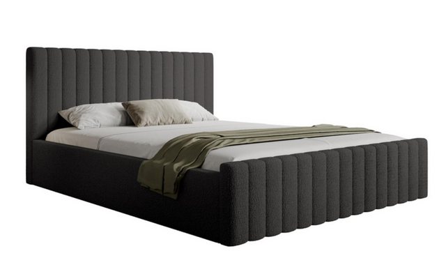 Compleo Polsterbett boucle BUBBLE II, Modern Bett mit Bettkasten, Leistenla günstig online kaufen