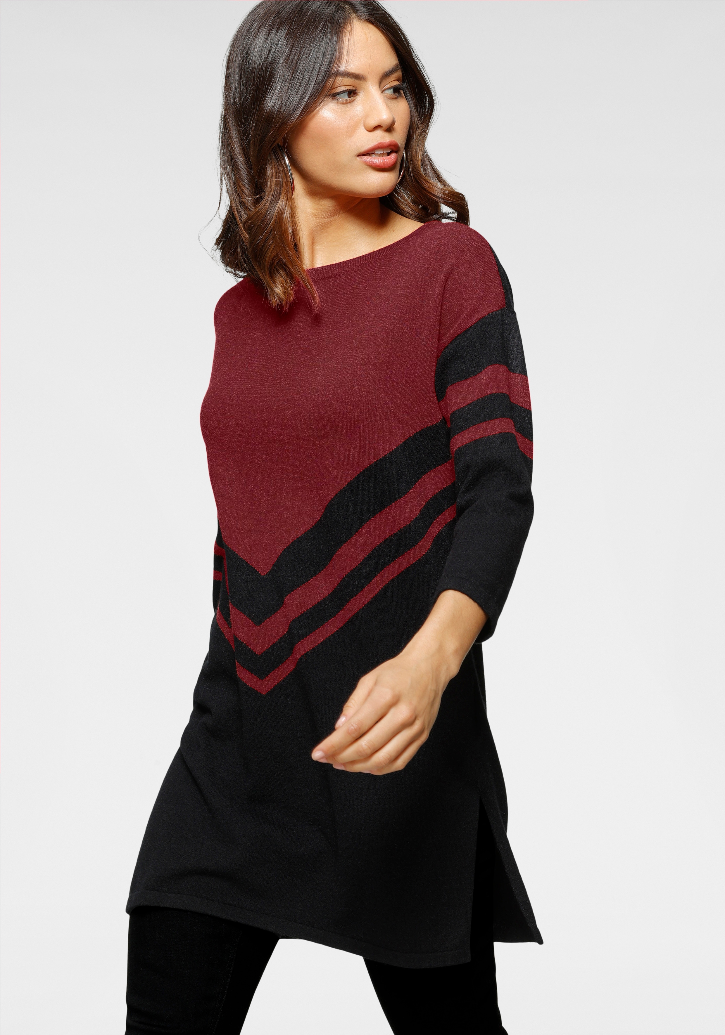 Laura Scott Longpullover, mit besonderem Strickmuster günstig online kaufen