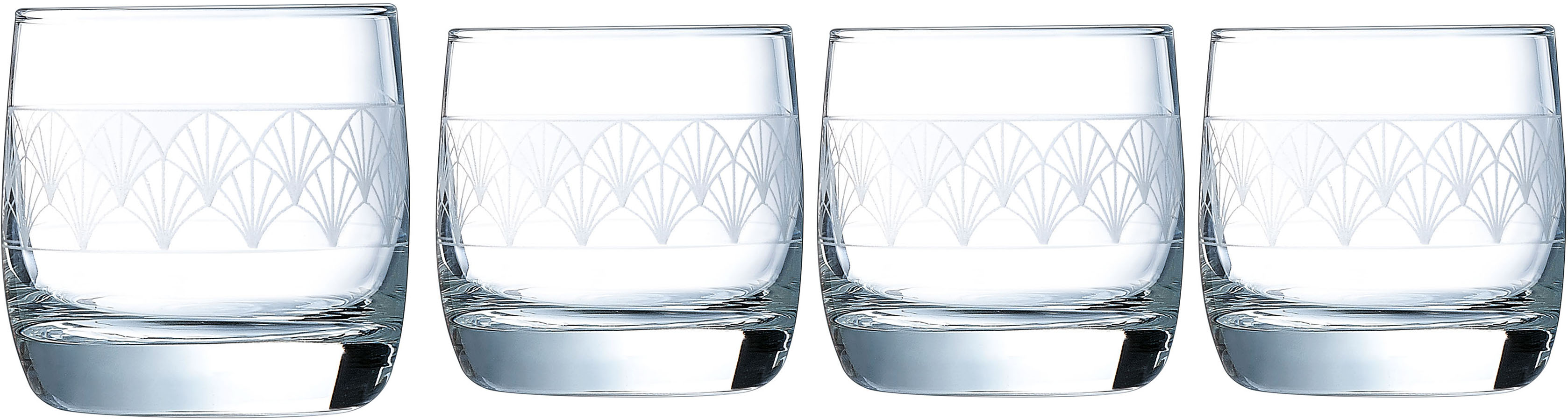 Luminarc Whiskyglas »Trinkglas Paradisio«, (Set, 4 tlg.), Gläser Set, mit P günstig online kaufen