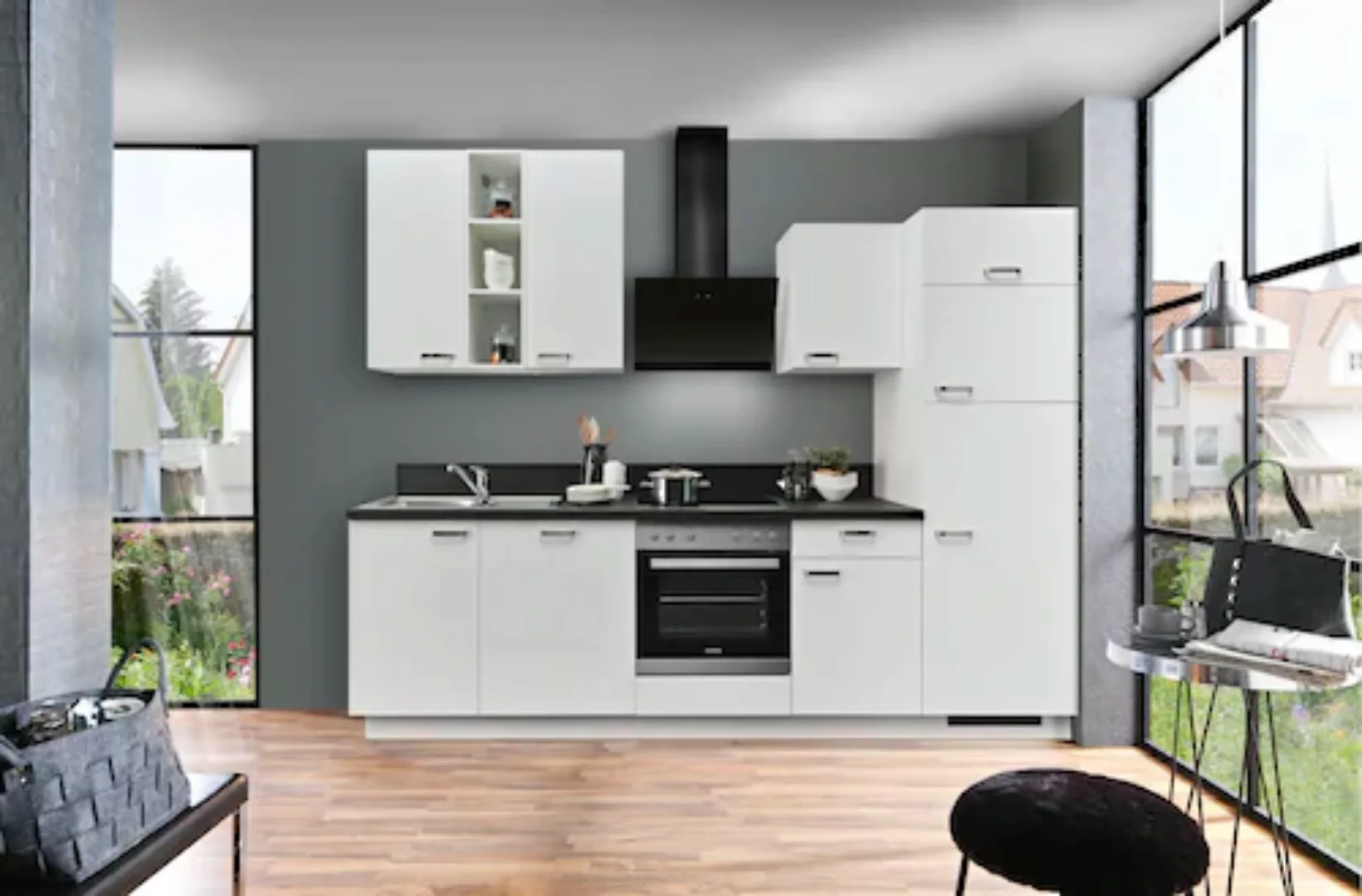 Express Küchen Küchenzeile »Bari«, mit Soft-Close-Funktion und Vollauszug, günstig online kaufen