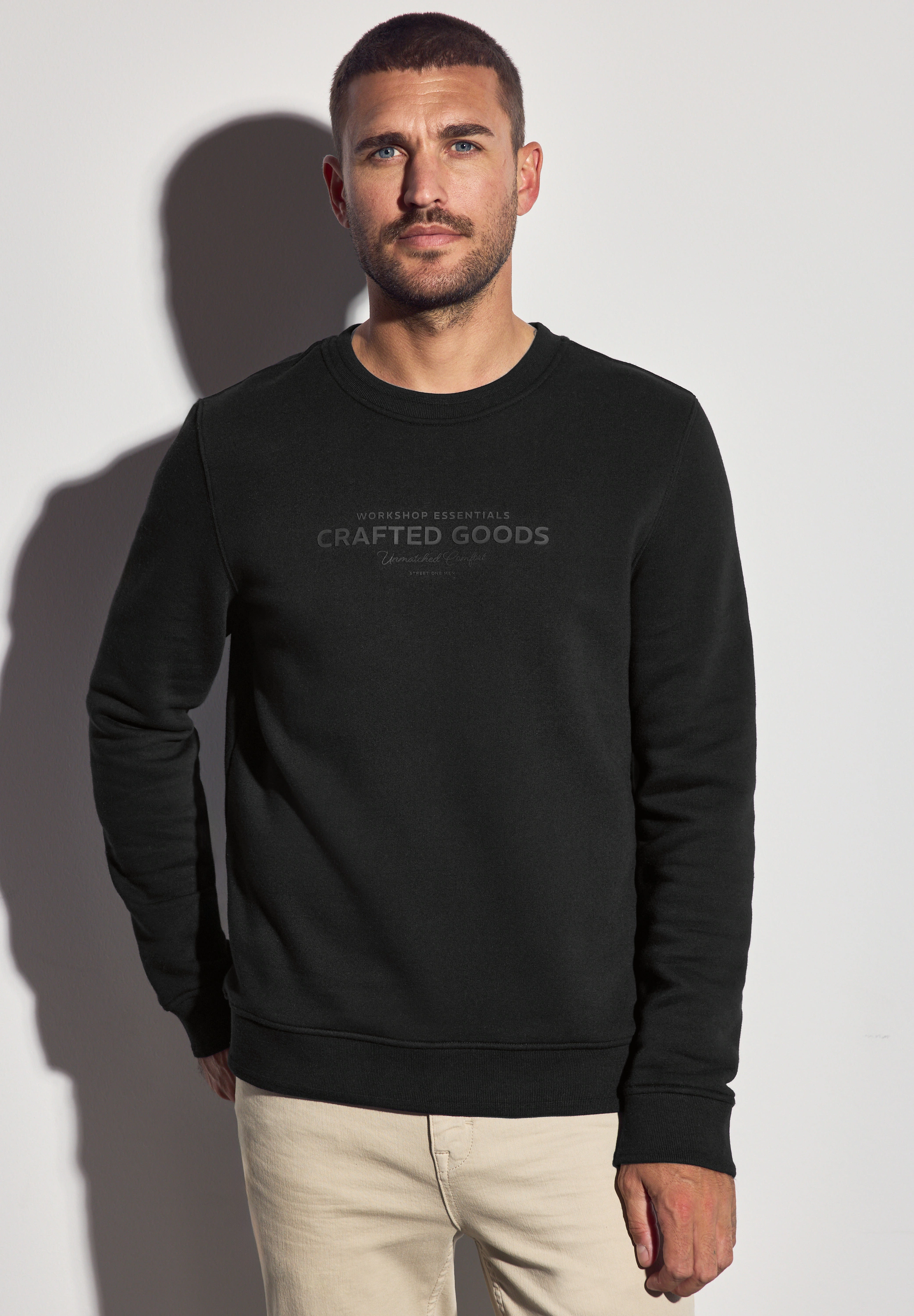 STREET ONE MEN Sweatshirt, mit Wording-Print günstig online kaufen