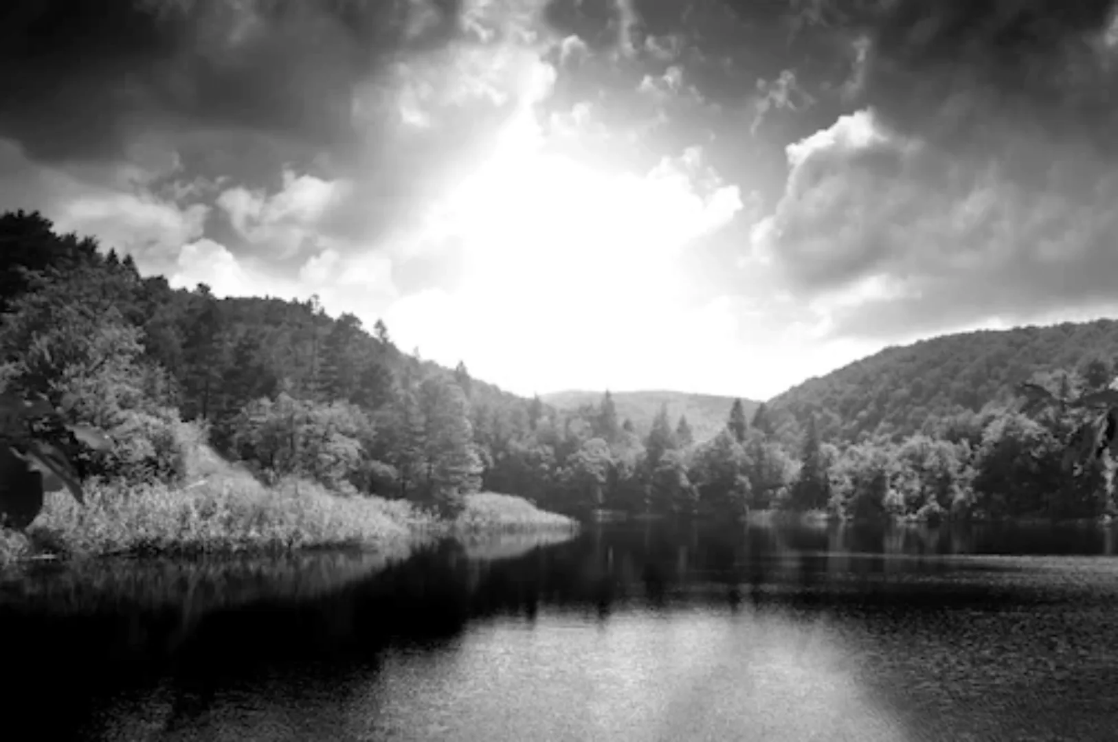 Papermoon Fototapete »Landschaft Schwarz & Weiß« günstig online kaufen