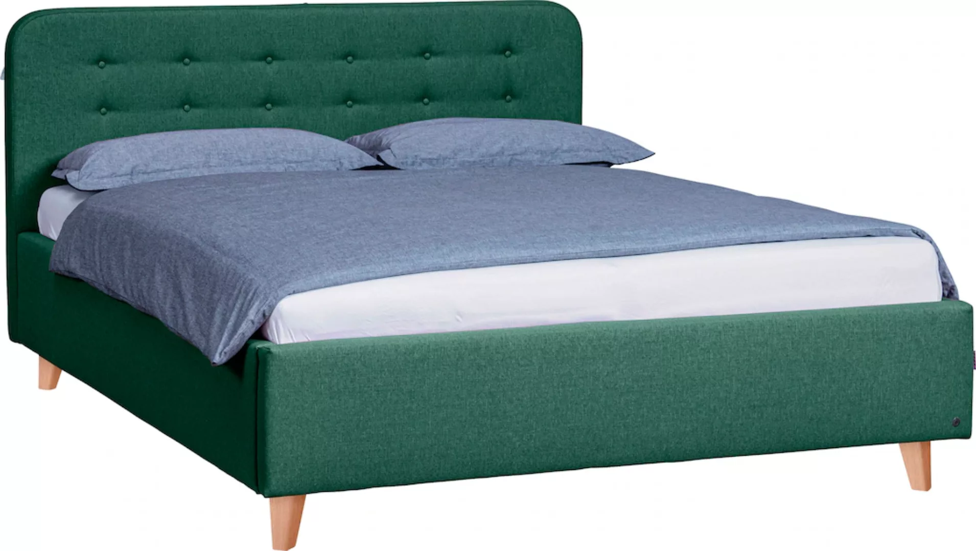 TOM TAILOR HOME Polsterbett "NORDIC BED", mit Knopfheftung im Kopfteil, Füß günstig online kaufen