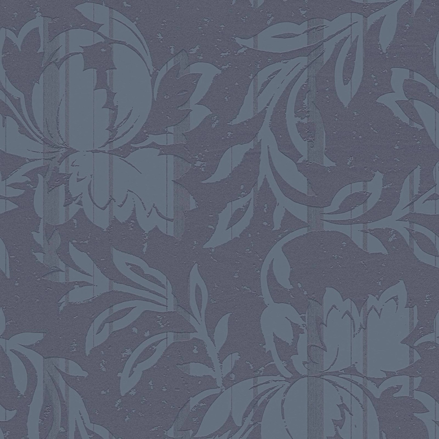 Bricoflor Dunkelblaue Tapete Floral Ranken Vliestapete mit Streifen Ideal f günstig online kaufen