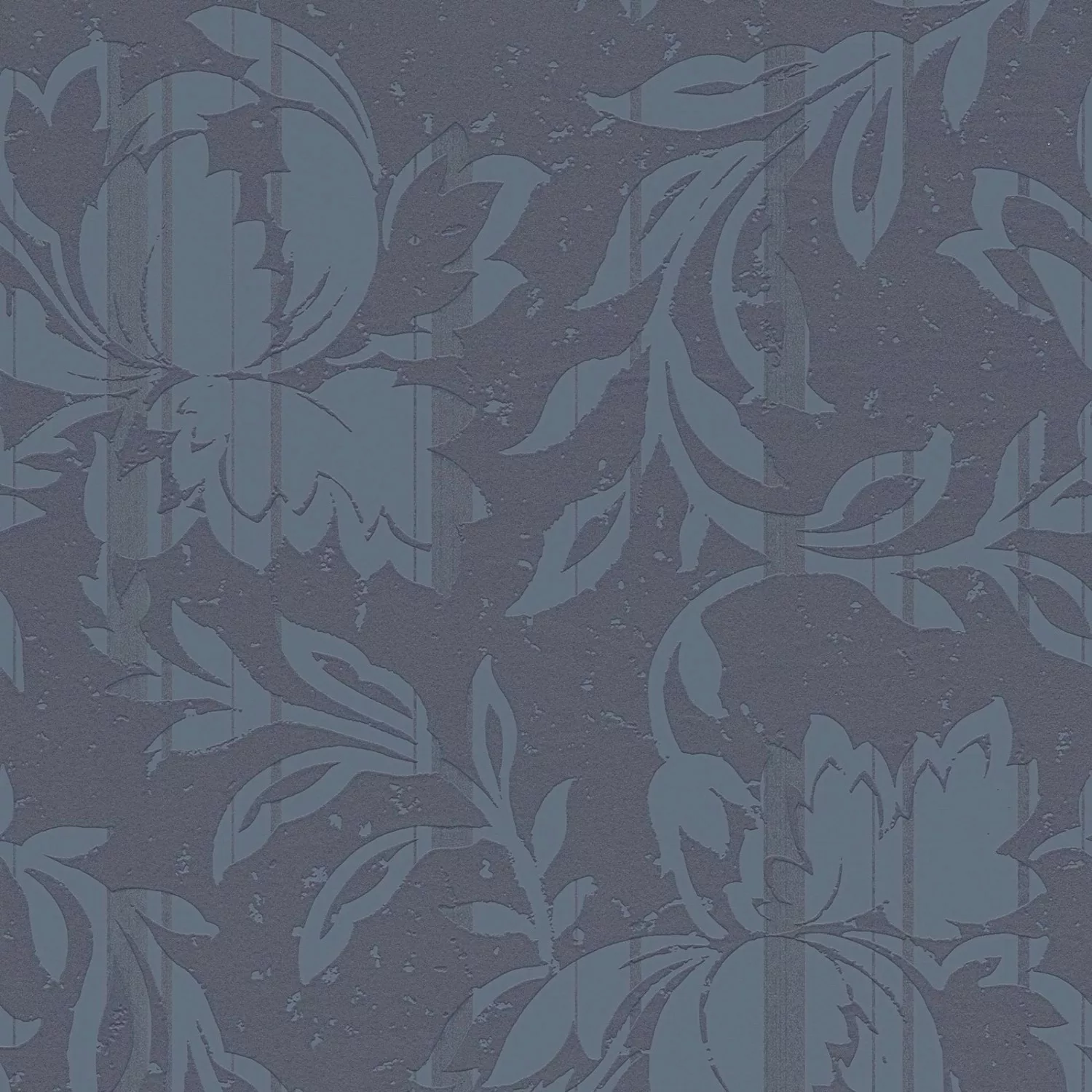 Bricoflor Dunkelblaue Tapete Floral Ranken Vliestapete mit Streifen Ideal f günstig online kaufen