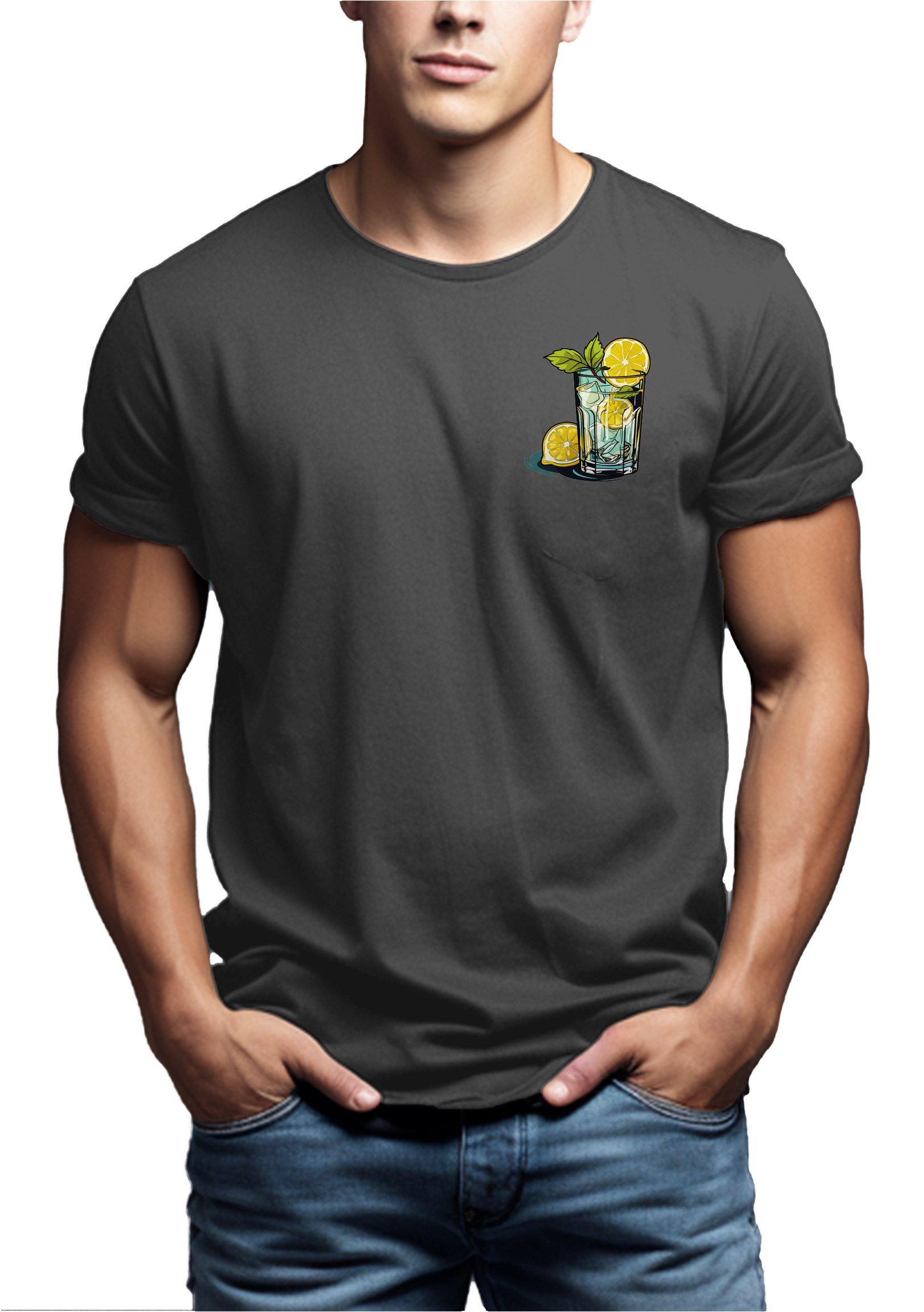 MAKAYA T-Shirt Herren Gin Tonic Gläser günstig online kaufen