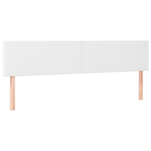 vidaXL Bett, Kopfteile 2 Stk. Weiß 100x5x78/88 cm Kunstleder günstig online kaufen