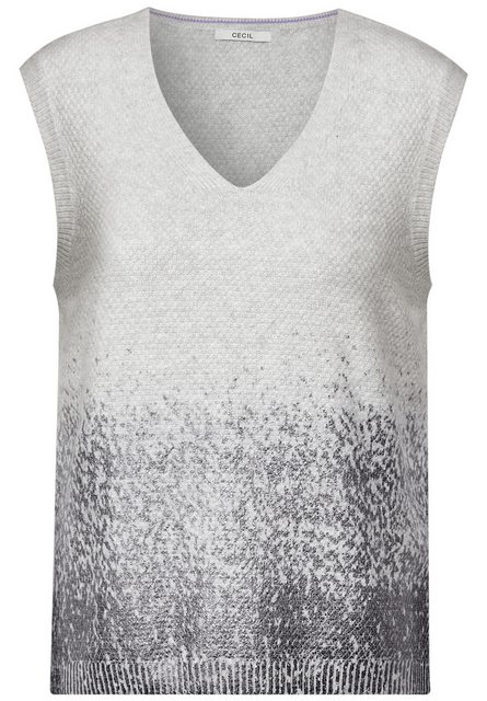 Cecil Wollpullover Cosy Foil Print Vest günstig online kaufen