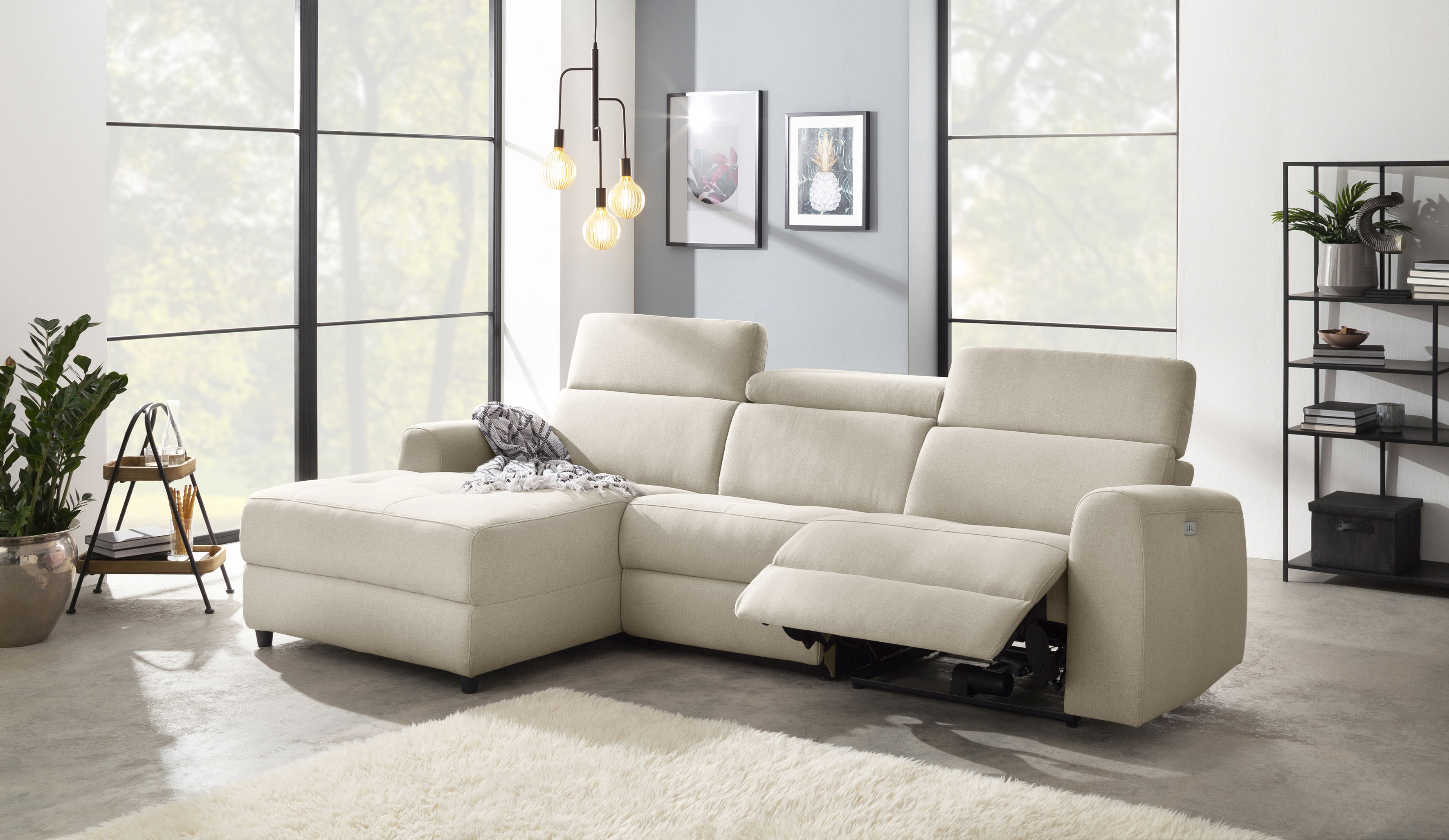 Home affaire Ecksofa "Sentrano, L-Form,", 275 cm, man. o. elektr. Relaxfunk günstig online kaufen