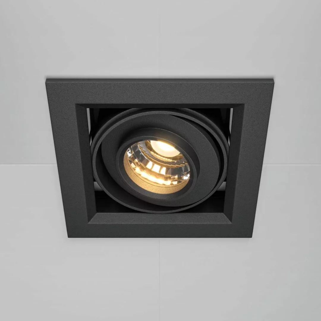 LED Einbaustrahler Metal Modern in Schwarz 10W 650lm günstig online kaufen