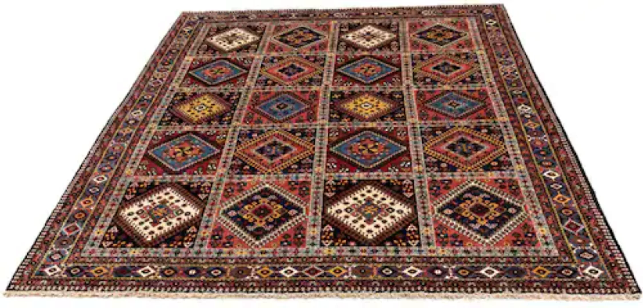 morgenland Wollteppich »Yalameh Medaillon Rosso chiaro 152 x 100 cm«, recht günstig online kaufen