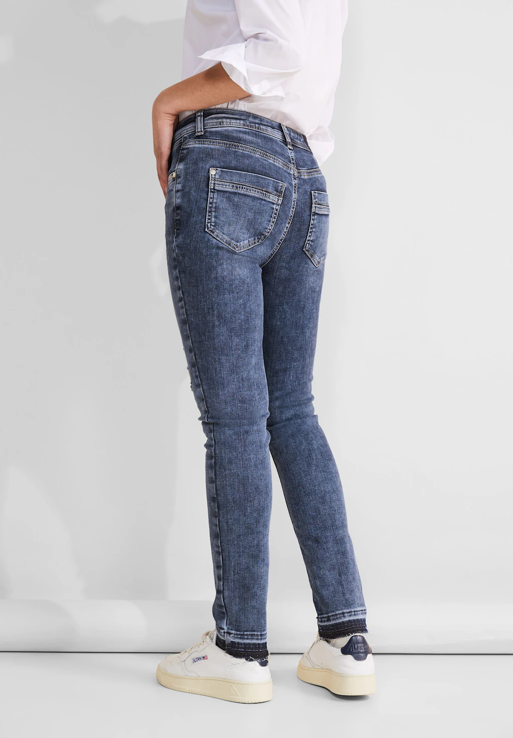 STREET ONE Skinny-fit-Jeans York mit Zierrissen günstig online kaufen