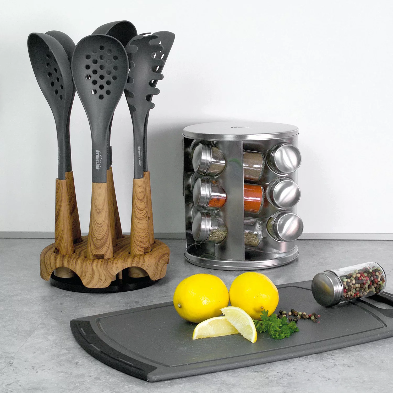 STONELINE Kochbesteck-Set, (Set, 8 tlg.), mit drehbarem Ständer günstig online kaufen