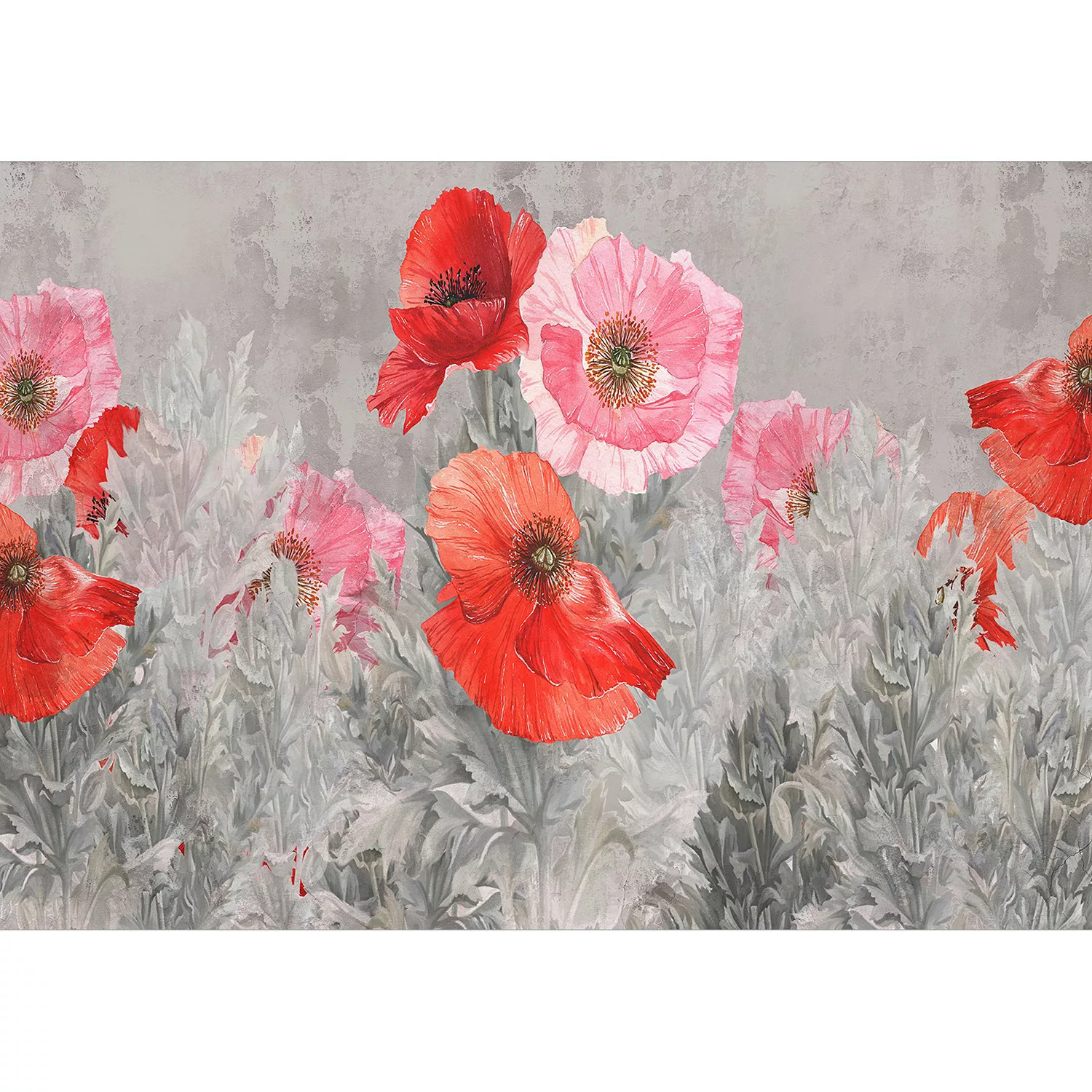 artgeist Fototapete Gray Meadow mehrfarbig Gr. 450 x 315 günstig online kaufen