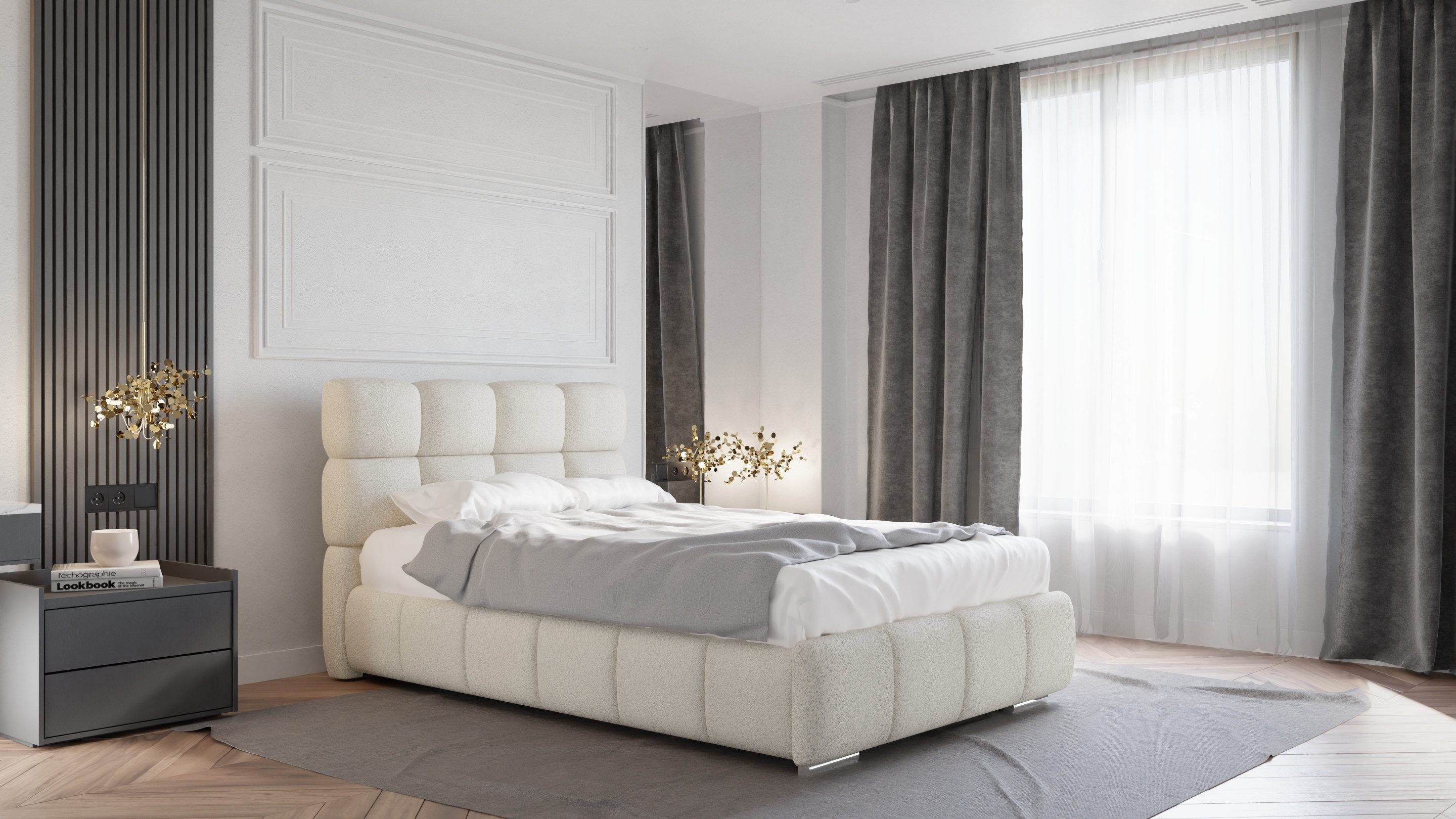 PANDA MÖBEL GmbH Polsterbett BLISS Luxus-Bett günstig online kaufen