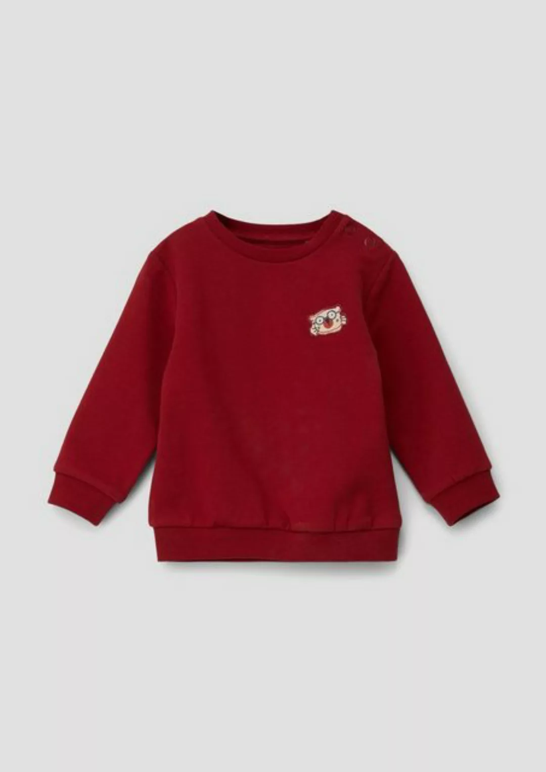 s.Oliver Sweatshirt Sweatshirt aus Baumwollstretch Applikation günstig online kaufen