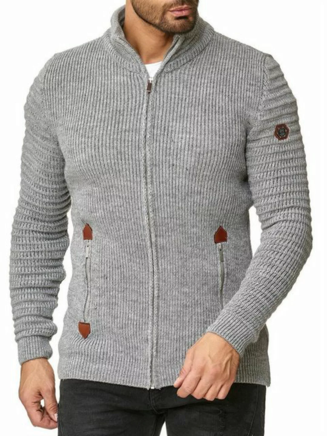 RedBridge Strickjacke aus Grobstrick mit praktischen Reißverschlusstaschen günstig online kaufen