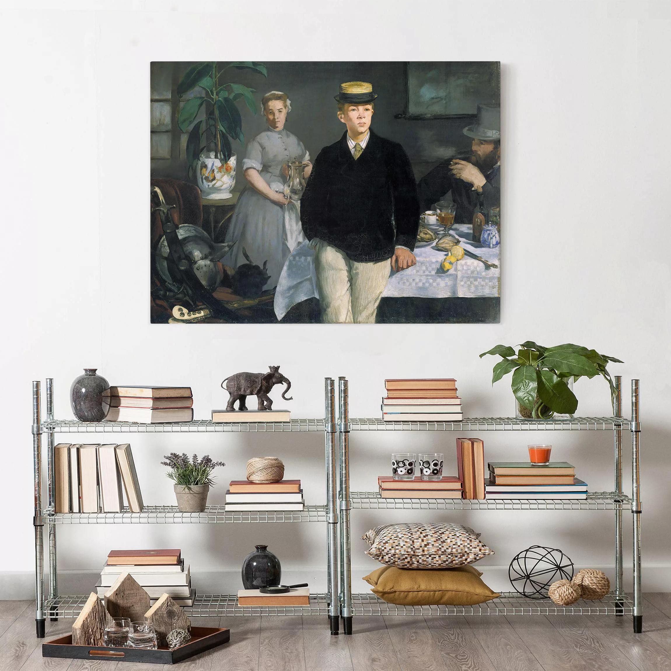 Leinwandbild Kunstdruck - Querformat Edouard Manet - Frühstück im Atelier günstig online kaufen