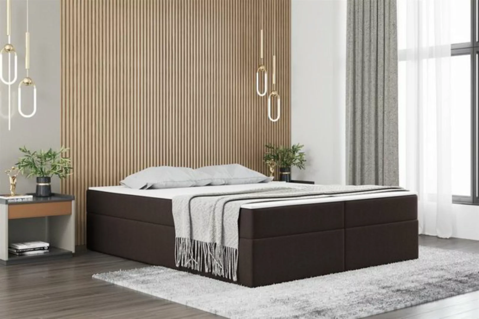 Fun Möbel Boxspringbett Dachschräge-Schlafzimmerbett PRIMA Überlänge in Sto günstig online kaufen