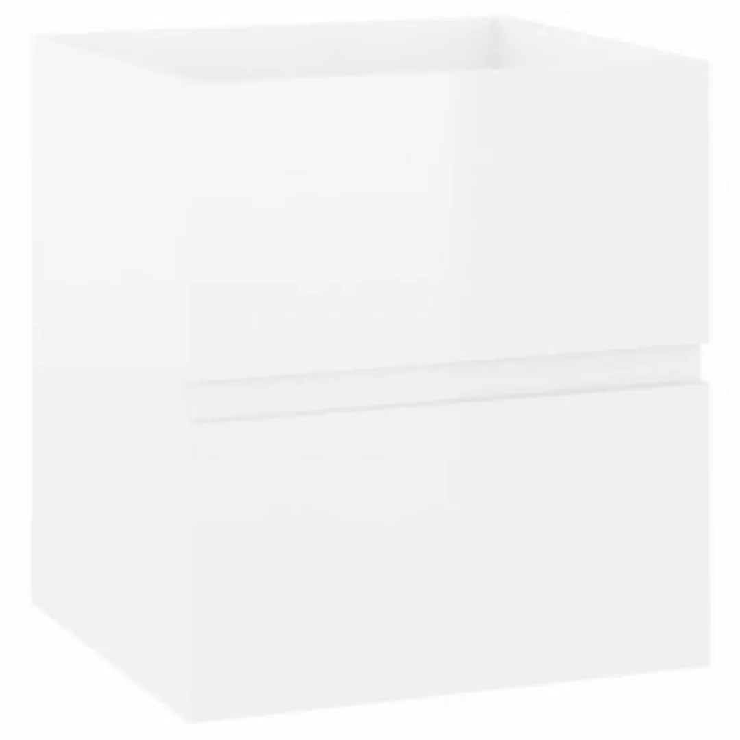 Waschbeckenunterschrank Hochglanz-weiß 41x38,5x45 Cm Spanplatte günstig online kaufen